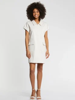 Paule Ka Mini Robe Chemise En Satin De Coton<Femme Robes