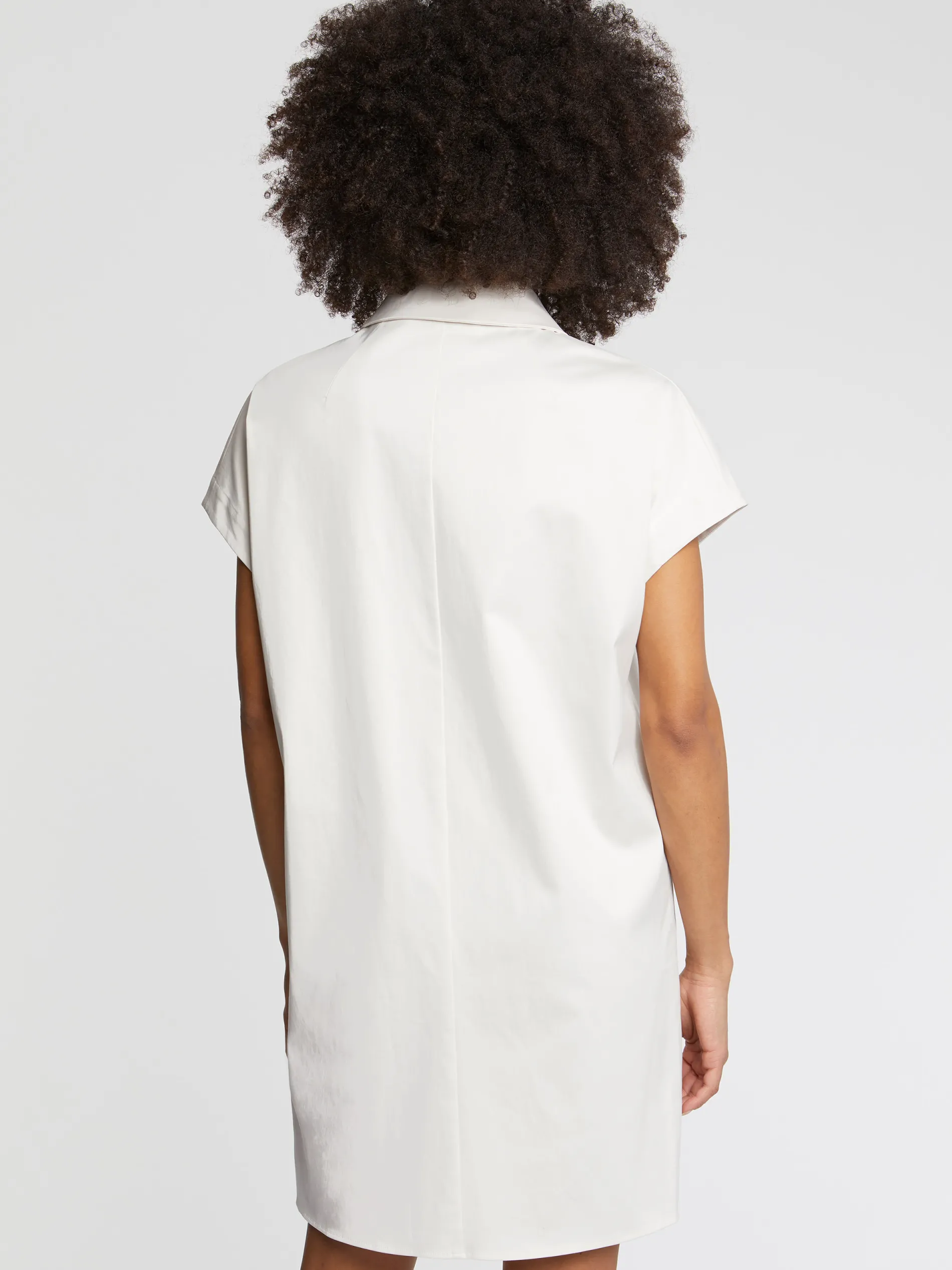Paule Ka Mini Robe Chemise En Satin De Coton<Femme Robes