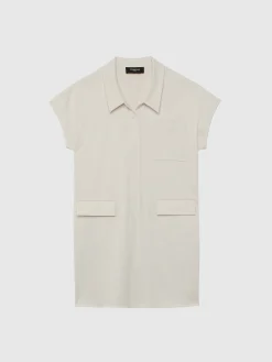 Paule Ka Mini Robe Chemise En Satin De Coton<Femme Robes