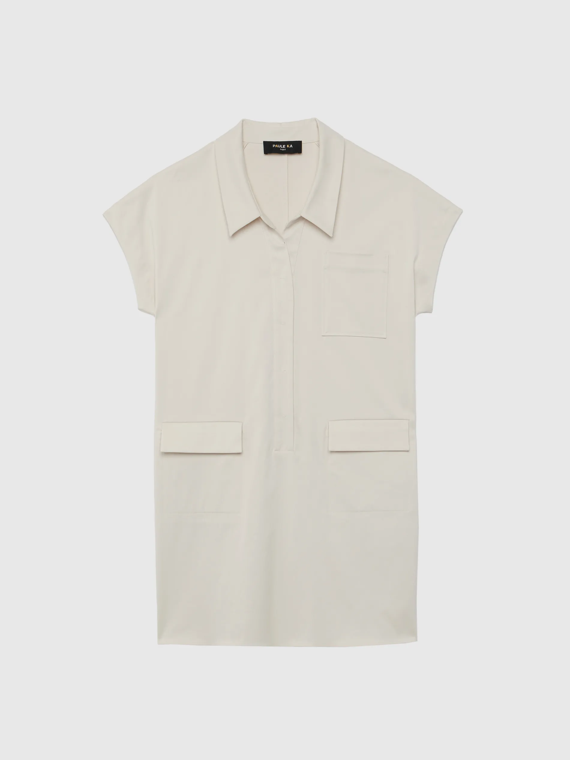 Paule Ka Mini Robe Chemise En Satin De Coton<Femme Robes
