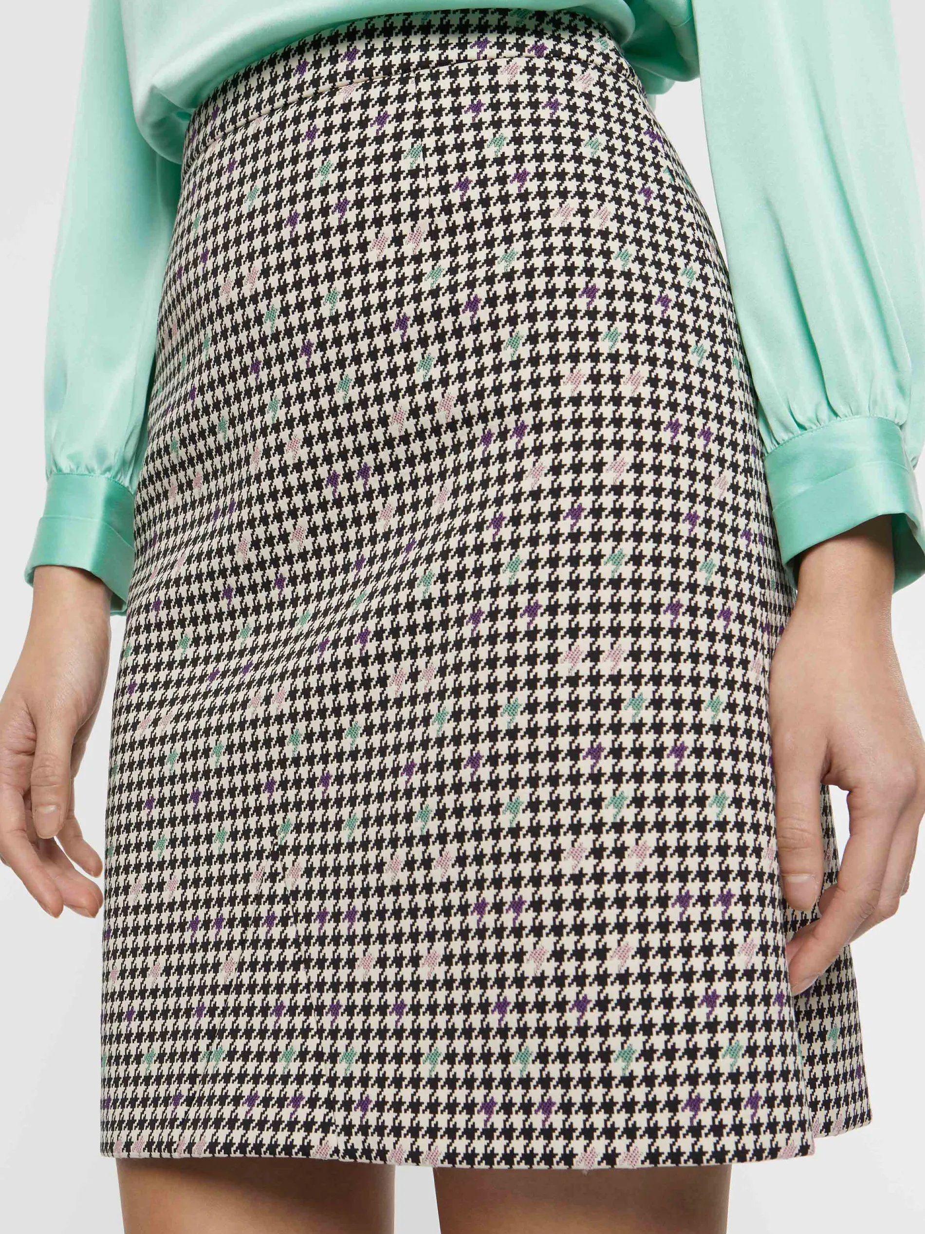 Paule Ka Mini-Jupe A Motif Pied-De-Coq<Femme Jupes
