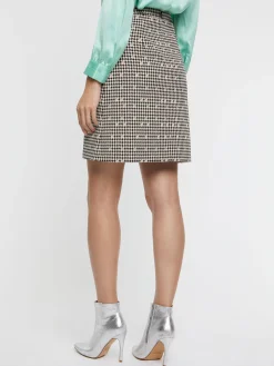 Paule Ka Mini-Jupe A Motif Pied-De-Coq<Femme Jupes