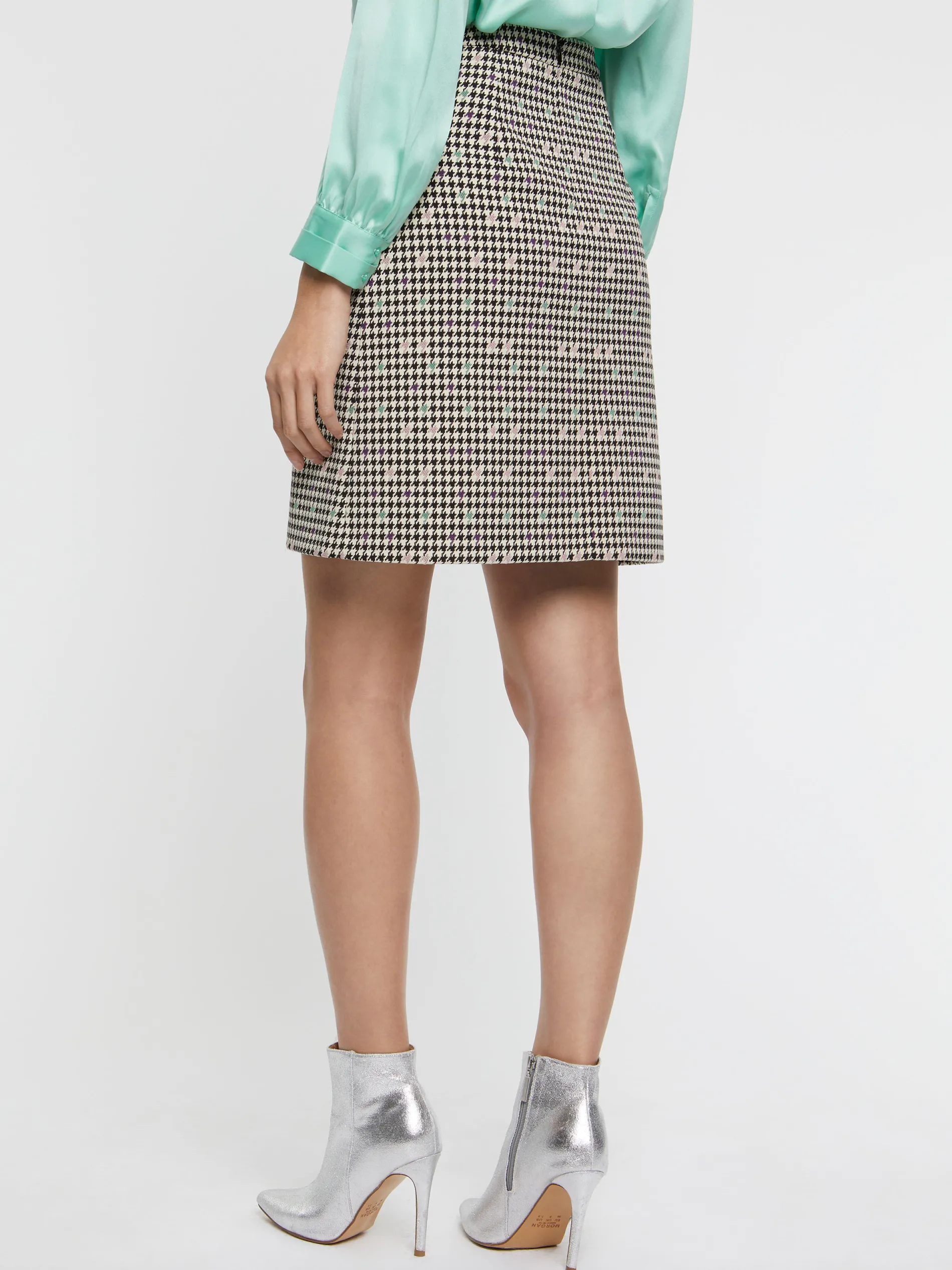 Paule Ka Mini-Jupe A Motif Pied-De-Coq<Femme Jupes