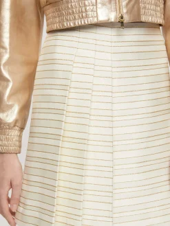Paule Ka Mini-Jupe Plissee A Rayures Tennis Et Lurex<Femme Jupes