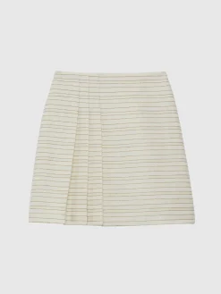 Paule Ka Mini-Jupe Plissee A Rayures Tennis Et Lurex<Femme Jupes