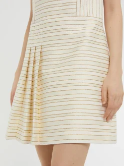Paule Ka Mini-Robe Plissee A Rayures Tennis Et Lurex<Femme Robes