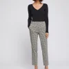 Paule Ka Pantalon Cigarette En Jacquard Imprime Paquerettes<Femme Pantalons Et Combinaisons