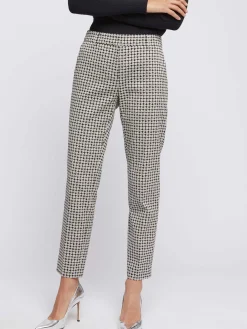 Paule Ka Pantalon Cigarette En Jacquard Imprime Paquerettes<Femme Pantalons Et Combinaisons