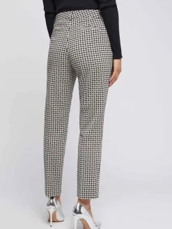 Paule Ka Pantalon Cigarette En Jacquard Imprime Paquerettes<Femme Pantalons Et Combinaisons