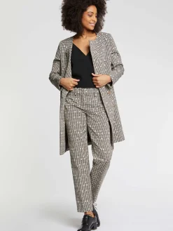 Paule Ka Pantalon Droit A Motif Pied-De-Coq<Femme Pantalons Et Combinaisons