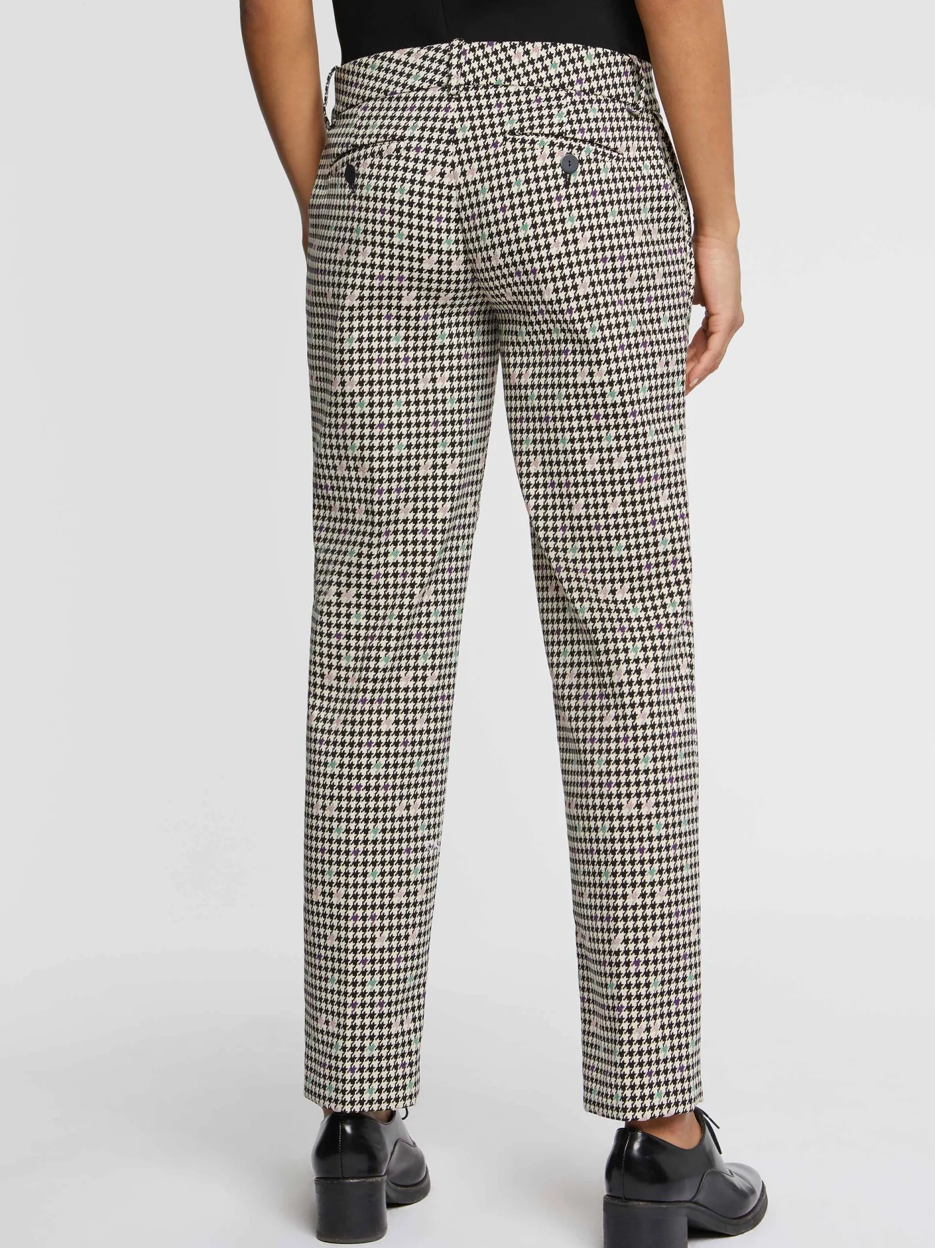 Paule Ka Pantalon Droit A Motif Pied-De-Coq<Femme Pantalons Et Combinaisons