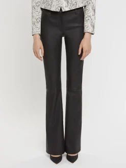 Paule Ka Pantalon Evase En Cuir D'Agneau Stretch<Femme Pantalons Et Combinaisons