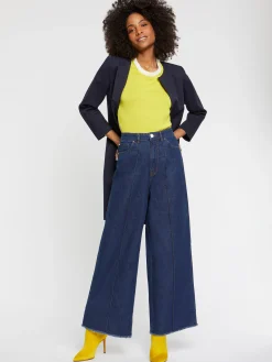 Paule Ka Pantalon Evase Extra Large En Denim<Femme Pantalons Et Combinaisons
