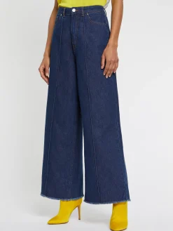 Paule Ka Pantalon Evase Extra Large En Denim<Femme Pantalons Et Combinaisons