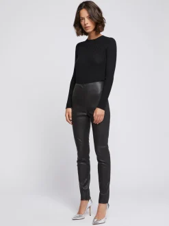 Paule Ka Pantalon Slim En Cuir D'Agneau Stretch<Femme Pantalons Et Combinaisons
