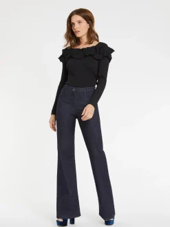 Paule Ka Pull A Volant En Maille Viscose<Femme Pulls Et Cardigans