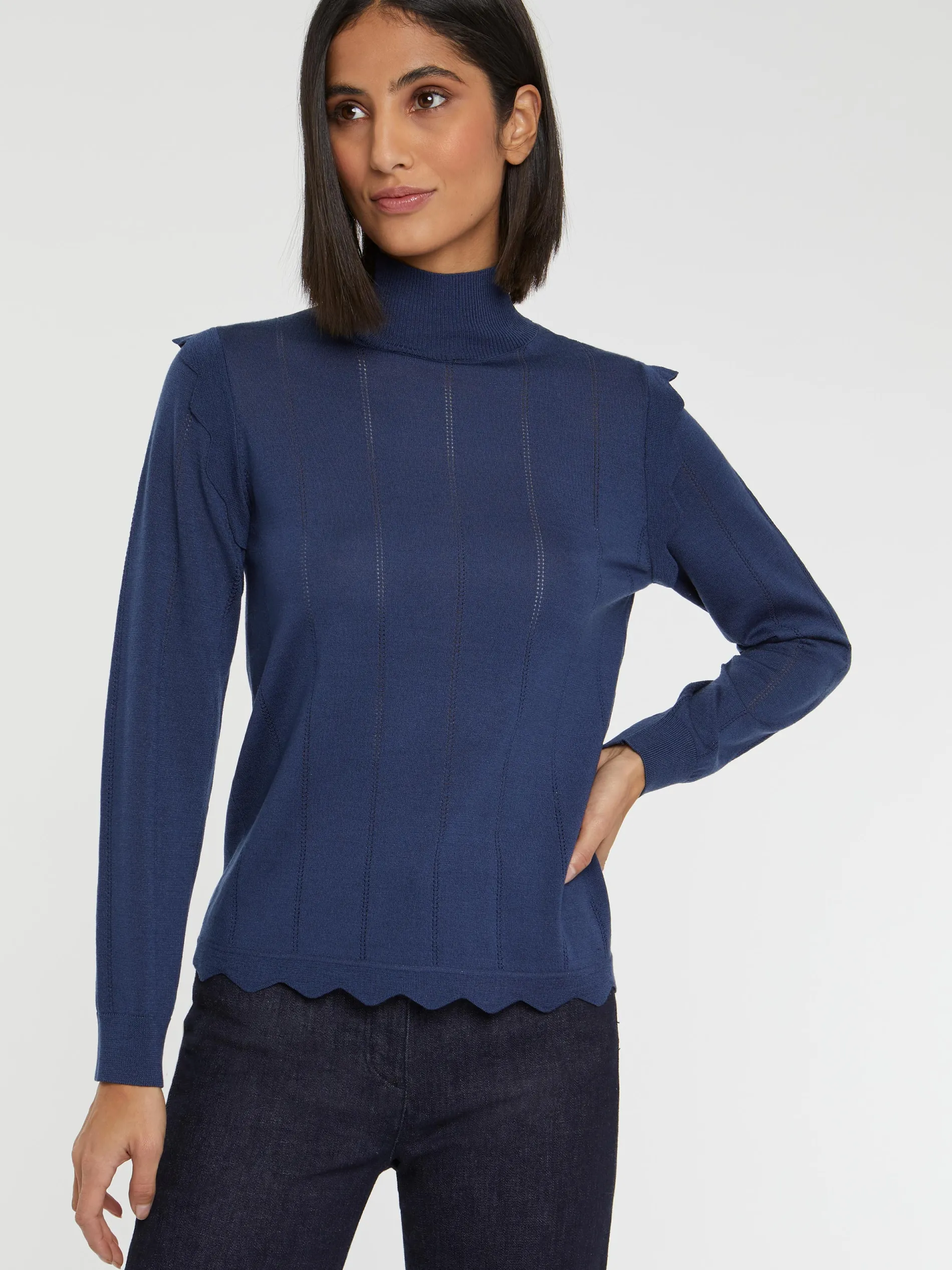Paule Ka Pull Col Roule A Festons En Laine Et Lurex<Femme Pulls Et Cardigans