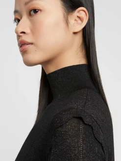 Paule Ka Pull Col Roule A Festons En Laine Et Lurex<Femme Pulls Et Cardigans