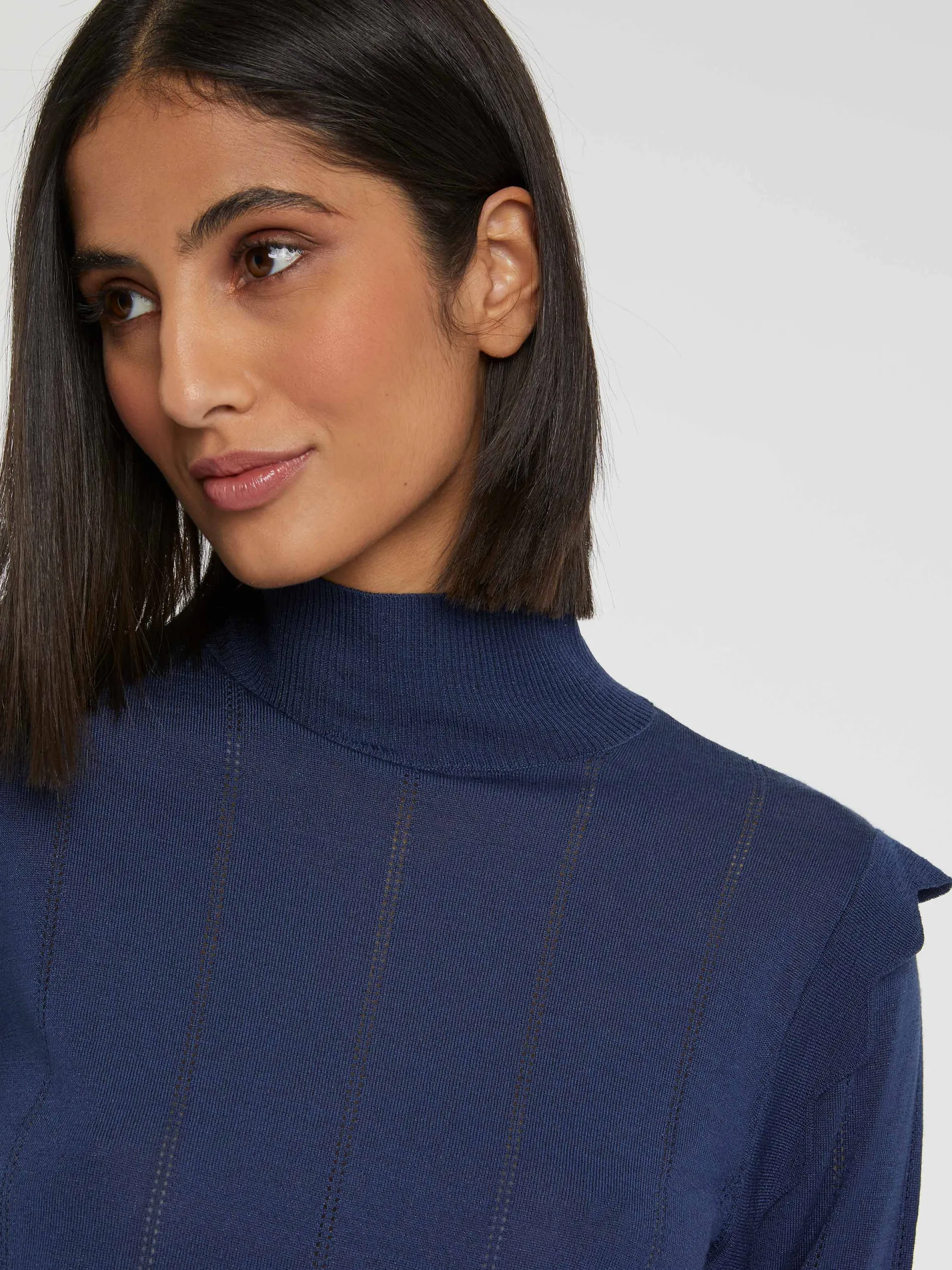 Paule Ka Pull Col Roule A Festons En Laine Et Lurex<Femme Pulls Et Cardigans