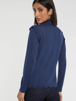 Paule Ka Pull Col Roule A Festons En Laine Et Lurex<Femme Pulls Et Cardigans