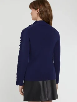 Paule Ka Pull Col Roule A Volants En Laine Merinos<Femme Pulls Et Cardigans