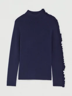 Paule Ka Pull Col Roule A Volants En Laine Merinos<Femme Pulls Et Cardigans