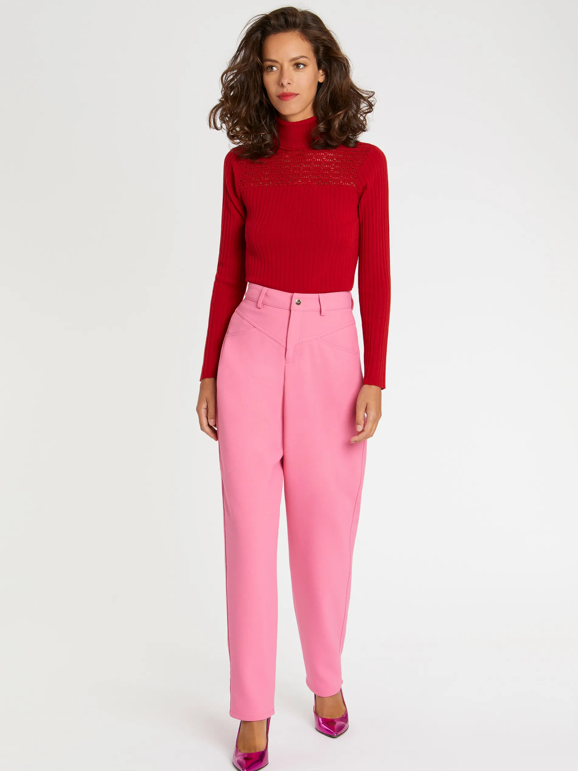 Paule Ka Pull Col Roule En Laine En Maille Cotelee<Femme Pulls Et Cardigans