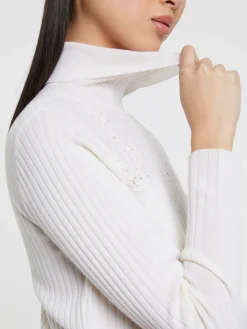 Paule Ka Pull Col Roule En Laine En Maille Cotelee<Femme Pulls Et Cardigans