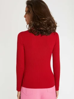 Paule Ka Pull Col Roule En Laine En Maille Cotelee<Femme Pulls Et Cardigans