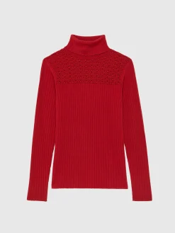 Paule Ka Pull Col Roule En Laine En Maille Cotelee<Femme Pulls Et Cardigans