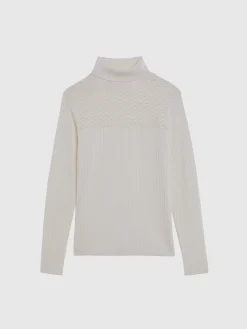 Paule Ka Pull Col Roule En Laine En Maille Cotelee<Femme Pulls Et Cardigans