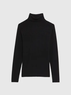 Paule Ka Pull Col Roule En Laine En Maille Cotelee<Femme Pulls Et Cardigans