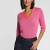 Paule Ka Pull Col V A Chevrons<Femme Pulls Et Cardigans