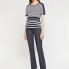 Paule Ka Pull Manches Courtes En Coton Raye<Femme Pulls Et Cardigans