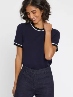 Paule Ka Pull Manches Courtes En Laine Et Cachemire<Femme Pulls Et Cardigans