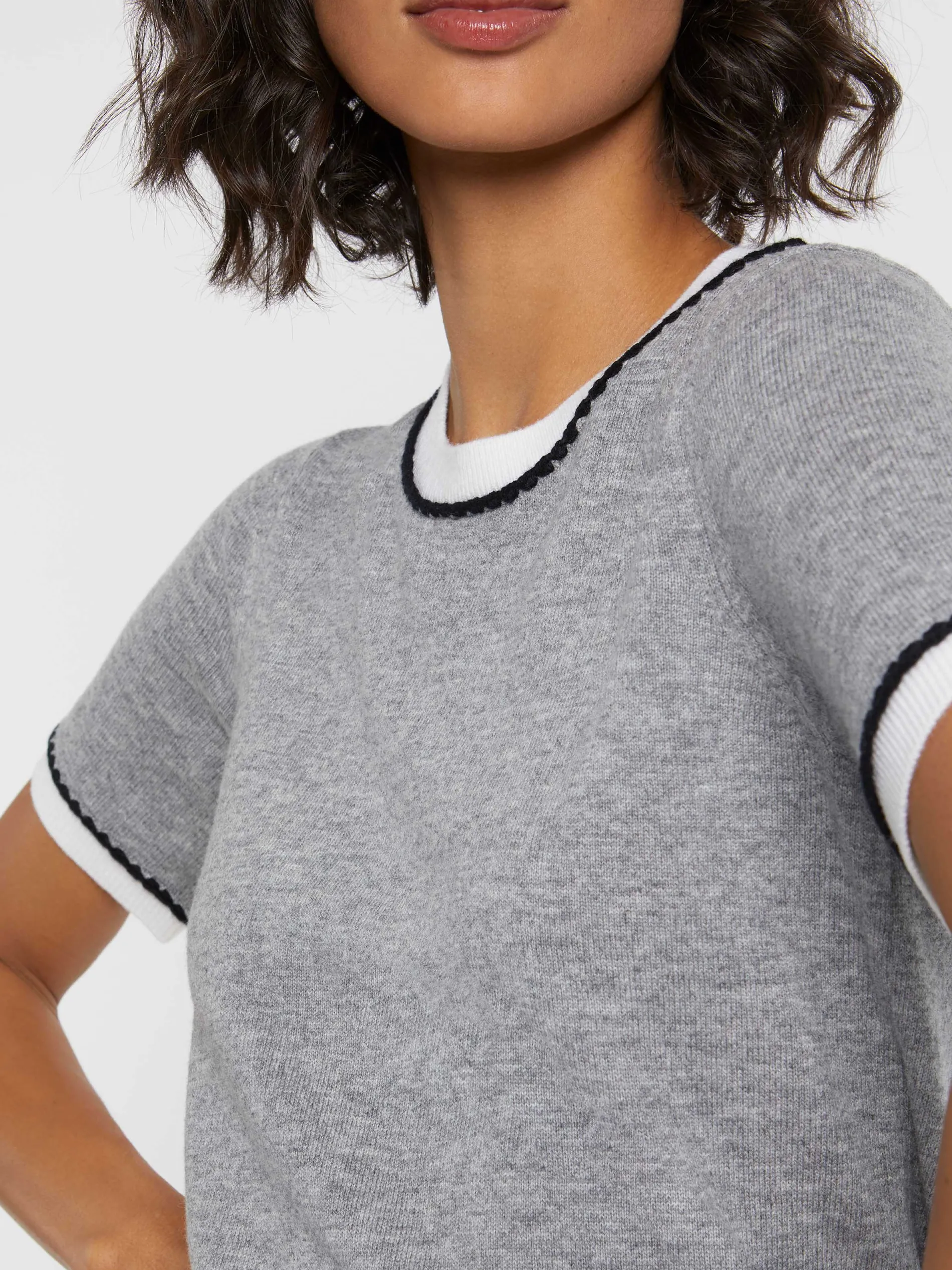 Paule Ka Pull Manches Courtes En Laine Et Cachemire<Femme Pulls Et Cardigans
