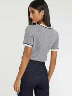 Paule Ka Pull Manches Courtes En Laine Et Cachemire<Femme Pulls Et Cardigans