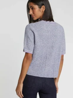 Paule Ka Pull Manches Courtes En Maille Moulinee<Femme Pulls Et Cardigans