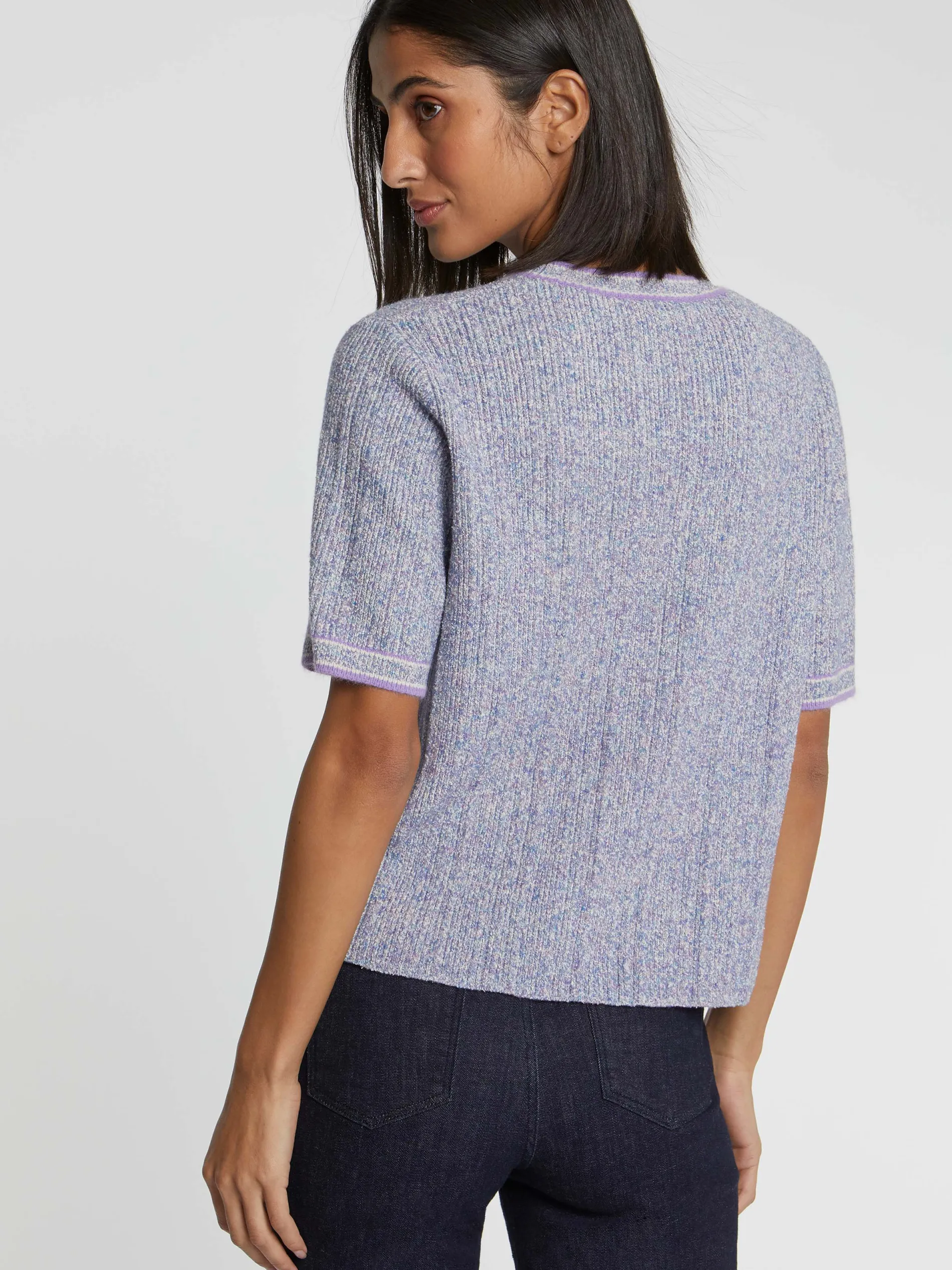 Paule Ka Pull Manches Courtes En Maille Moulinee<Femme Pulls Et Cardigans