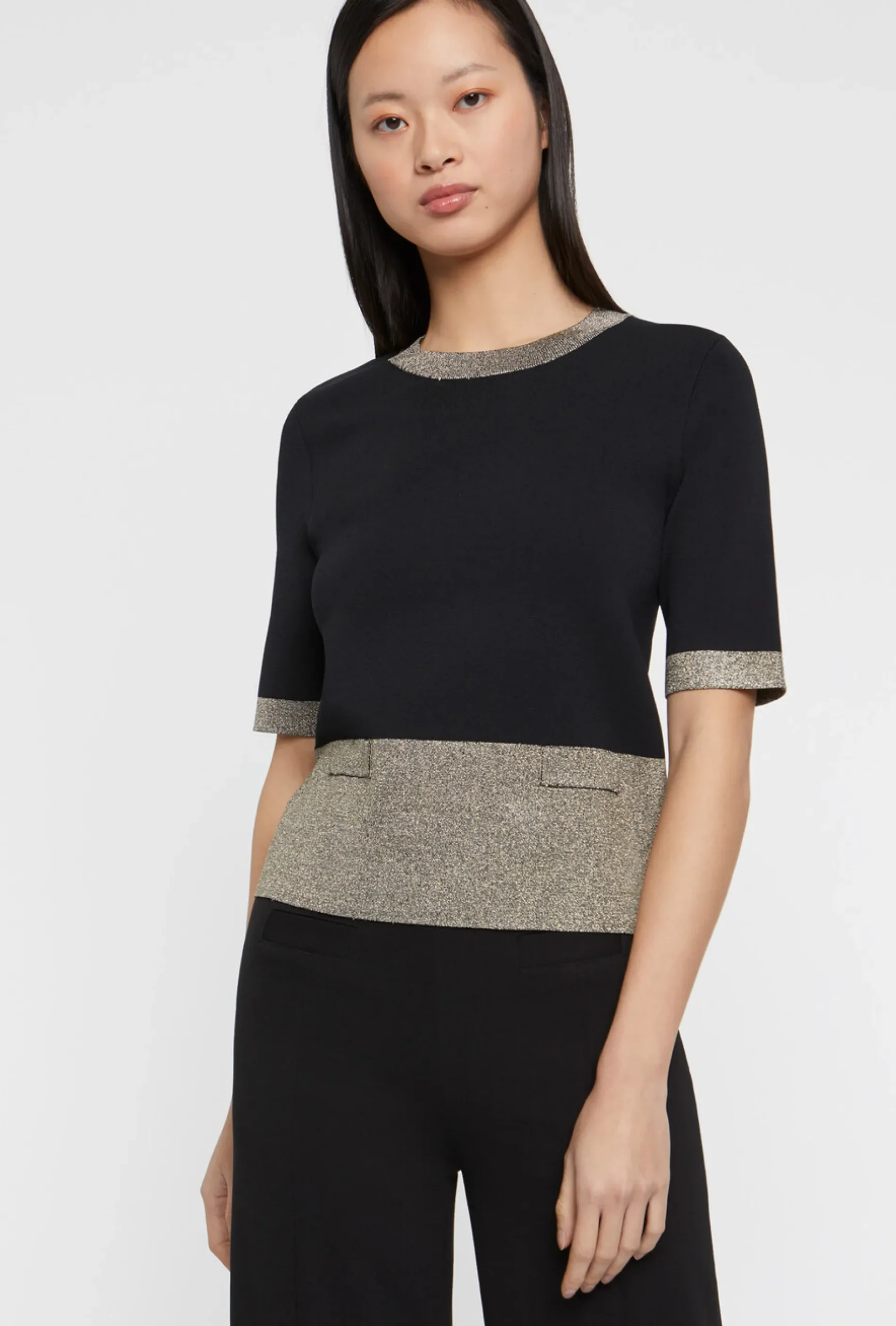 Paule Ka Pull Manches Courtes En Maille Milano Et Lurex<Femme Pulls Et Cardigans