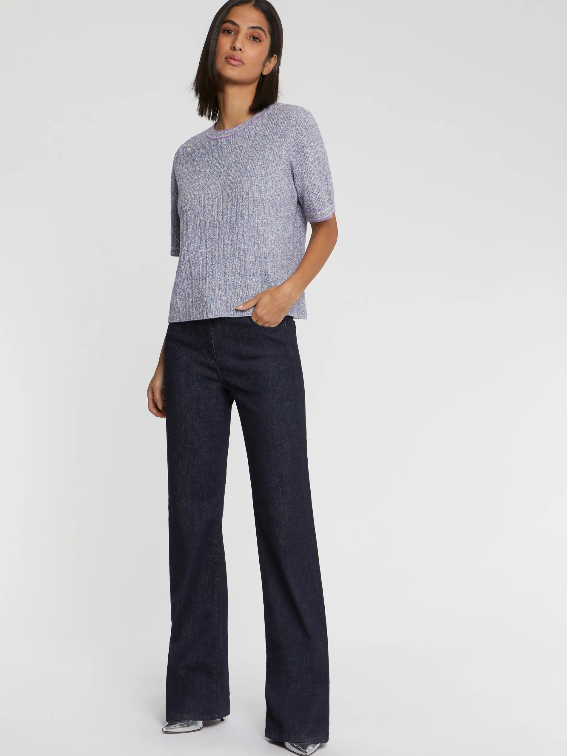 Paule Ka Pull Manches Courtes En Maille Moulinee<Femme Pulls Et Cardigans