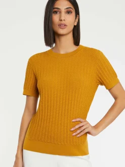 Paule Ka Pull Manches Courtes En Point Fantaisie<Femme Pulls Et Cardigans