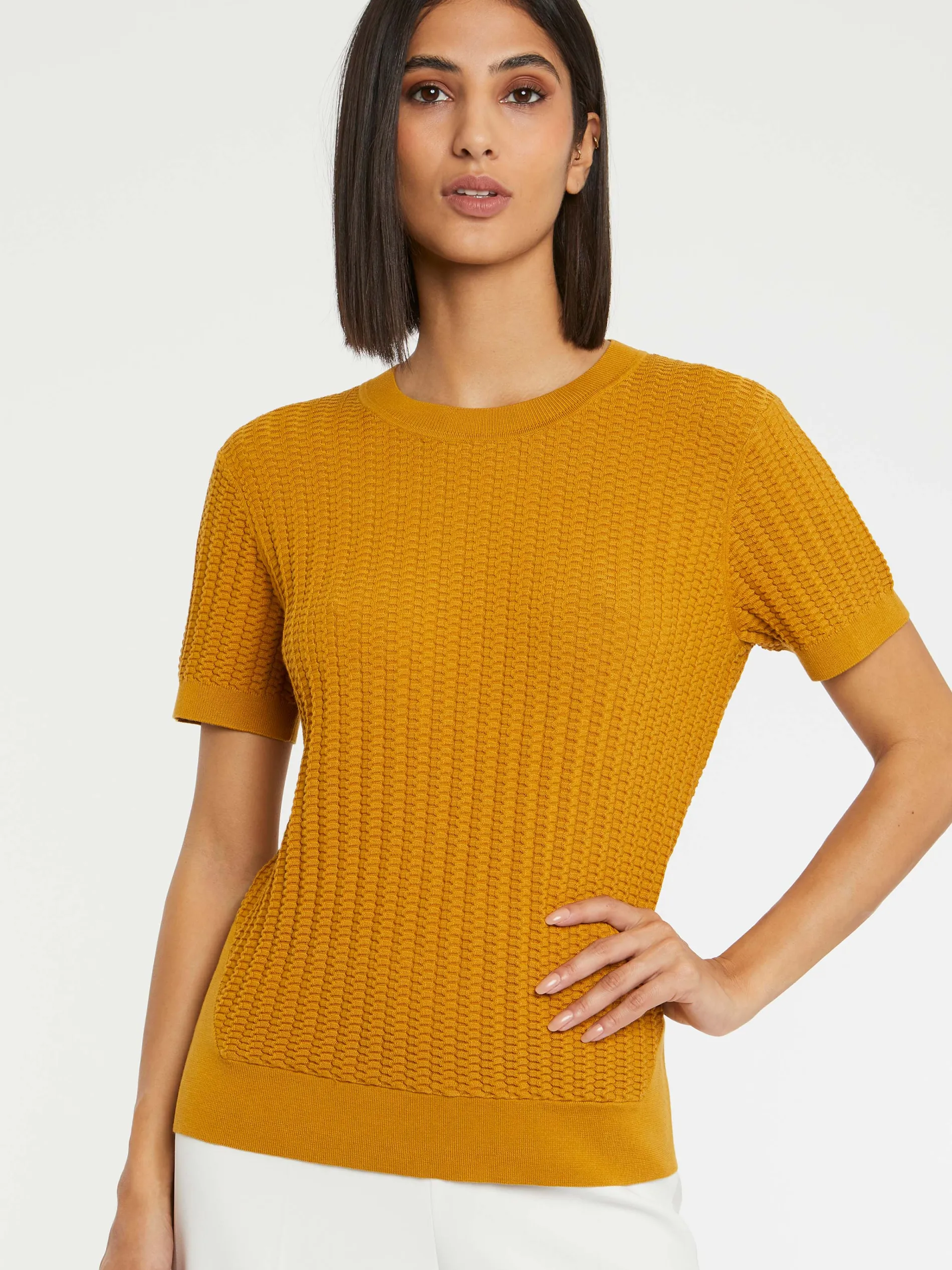 Paule Ka Pull Manches Courtes En Point Fantaisie<Femme Pulls Et Cardigans