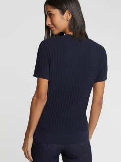 Paule Ka Pull Manches Courtes En Point Fantaisie<Femme Pulls Et Cardigans