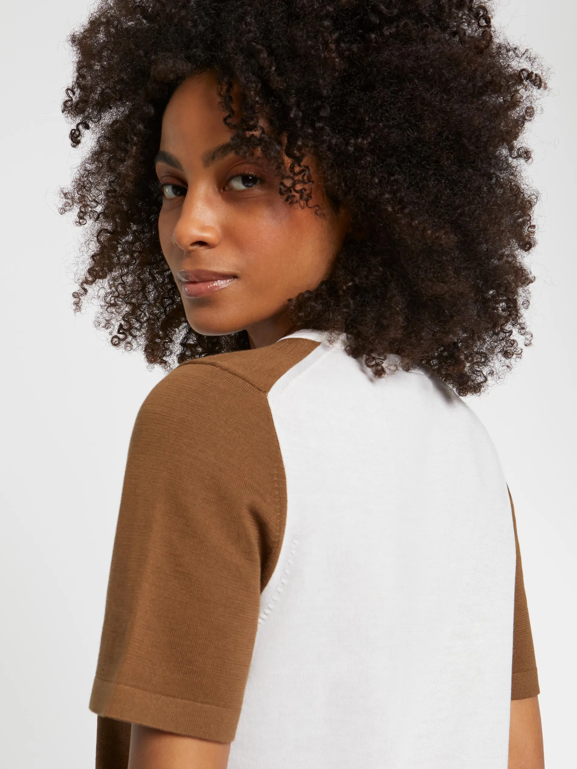 Paule Ka Pull Manches Courtes En Soie Et Coton<Femme Pulls Et Cardigans