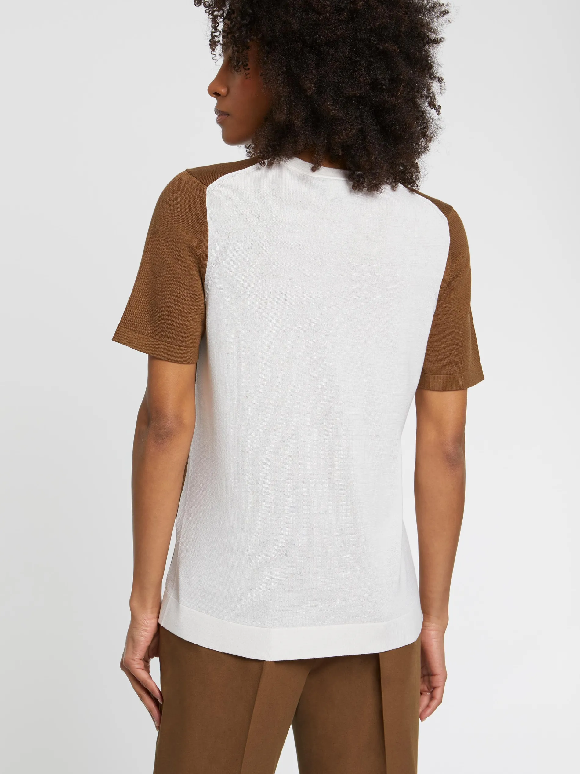 Paule Ka Pull Manches Courtes En Soie Et Coton<Femme Pulls Et Cardigans