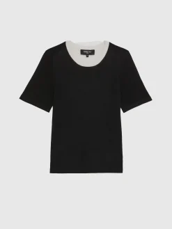 Paule Ka Pull Manches Courtes En Soie Et Coton<Femme Pulls Et Cardigans