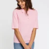 Paule Ka Pull Polo En Laine En Maille Cotelee<Femme Pulls Et Cardigans