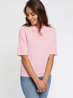 Paule Ka Pull Polo En Laine En Maille Cotelee<Femme Pulls Et Cardigans