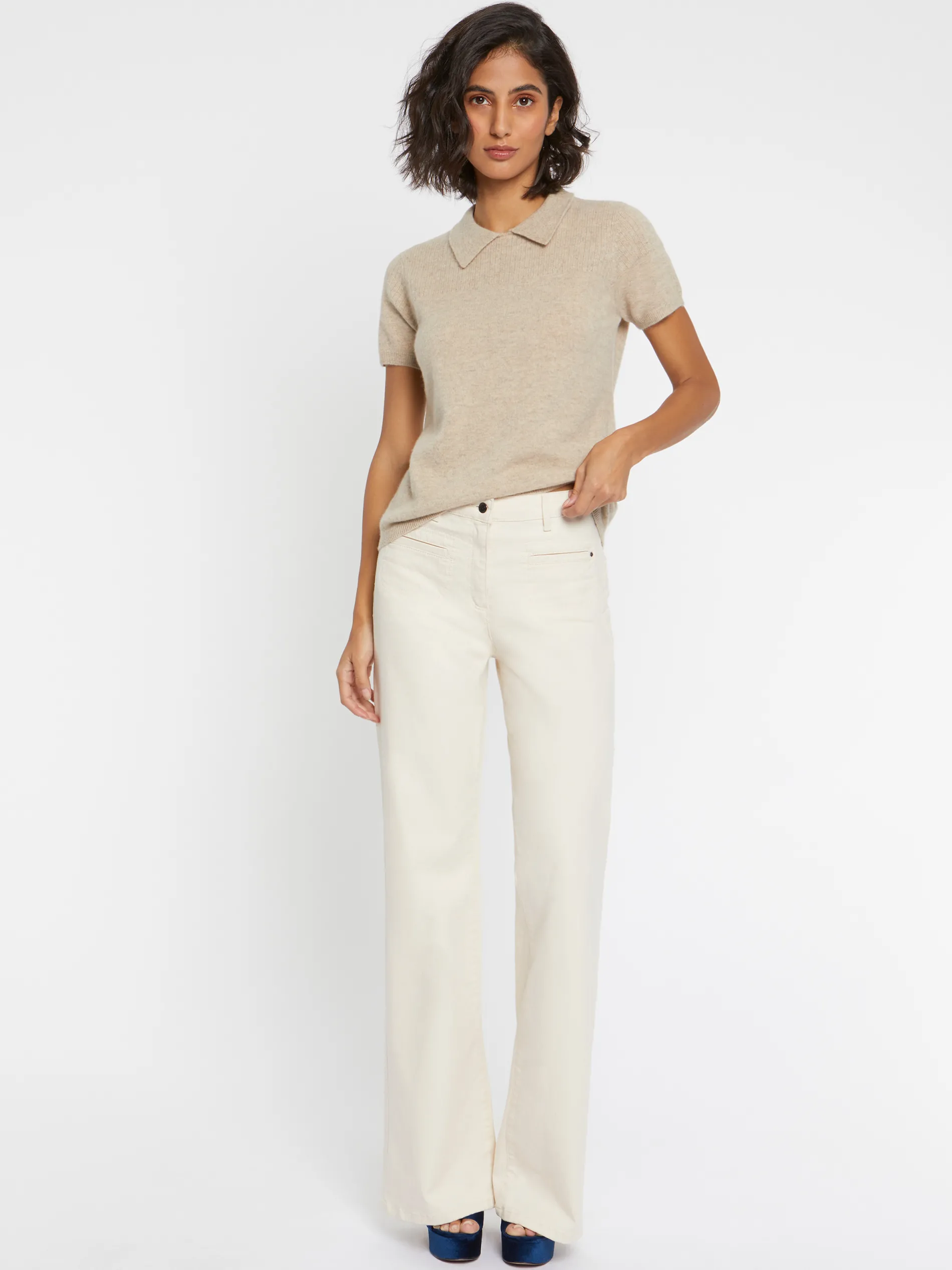 Paule Ka Pull Polo Manches Courtes En Cachemire<Femme Pulls Et Cardigans